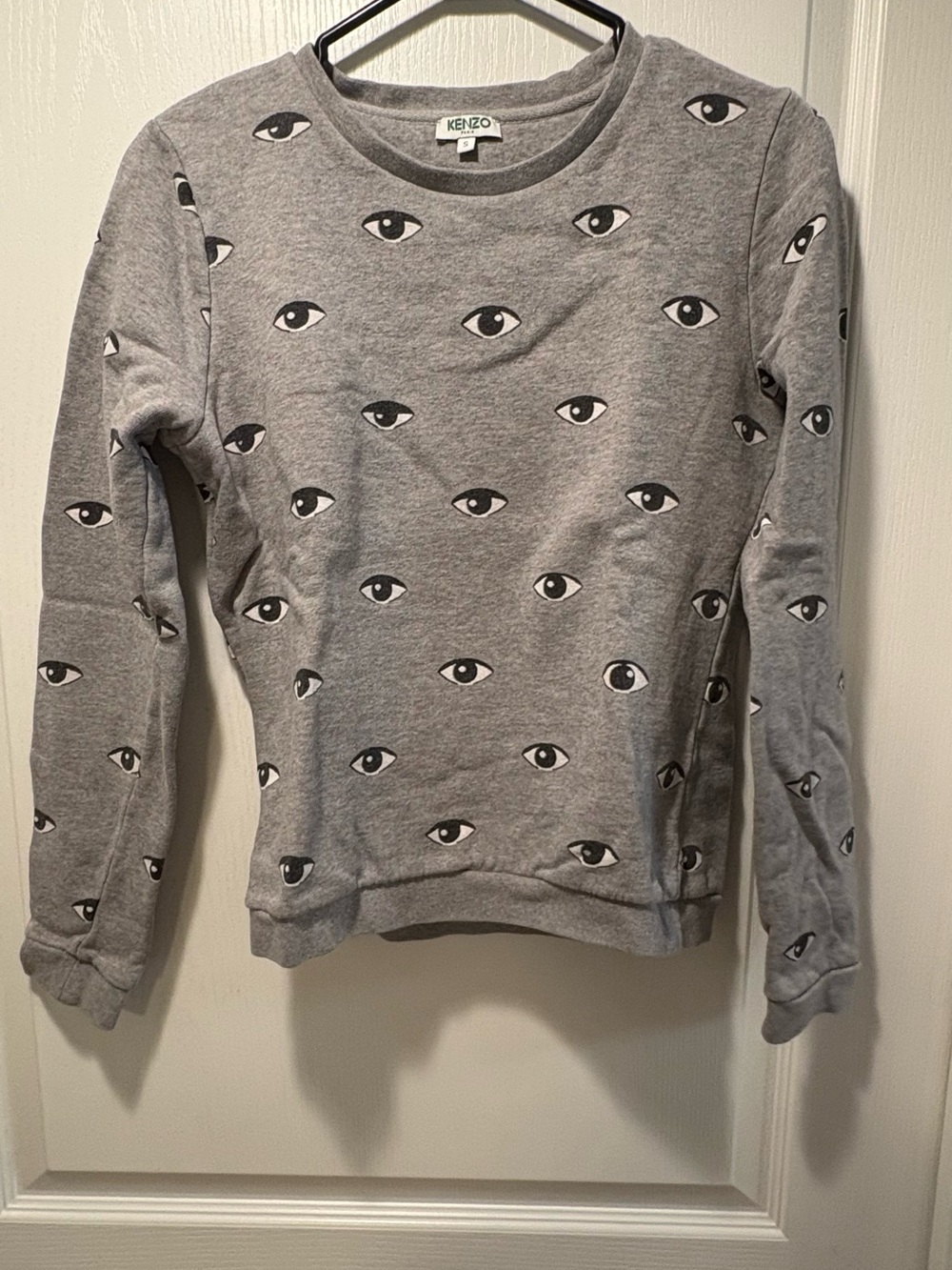 Kenzo Gray Eye-Print Crewneck Sweatshirt